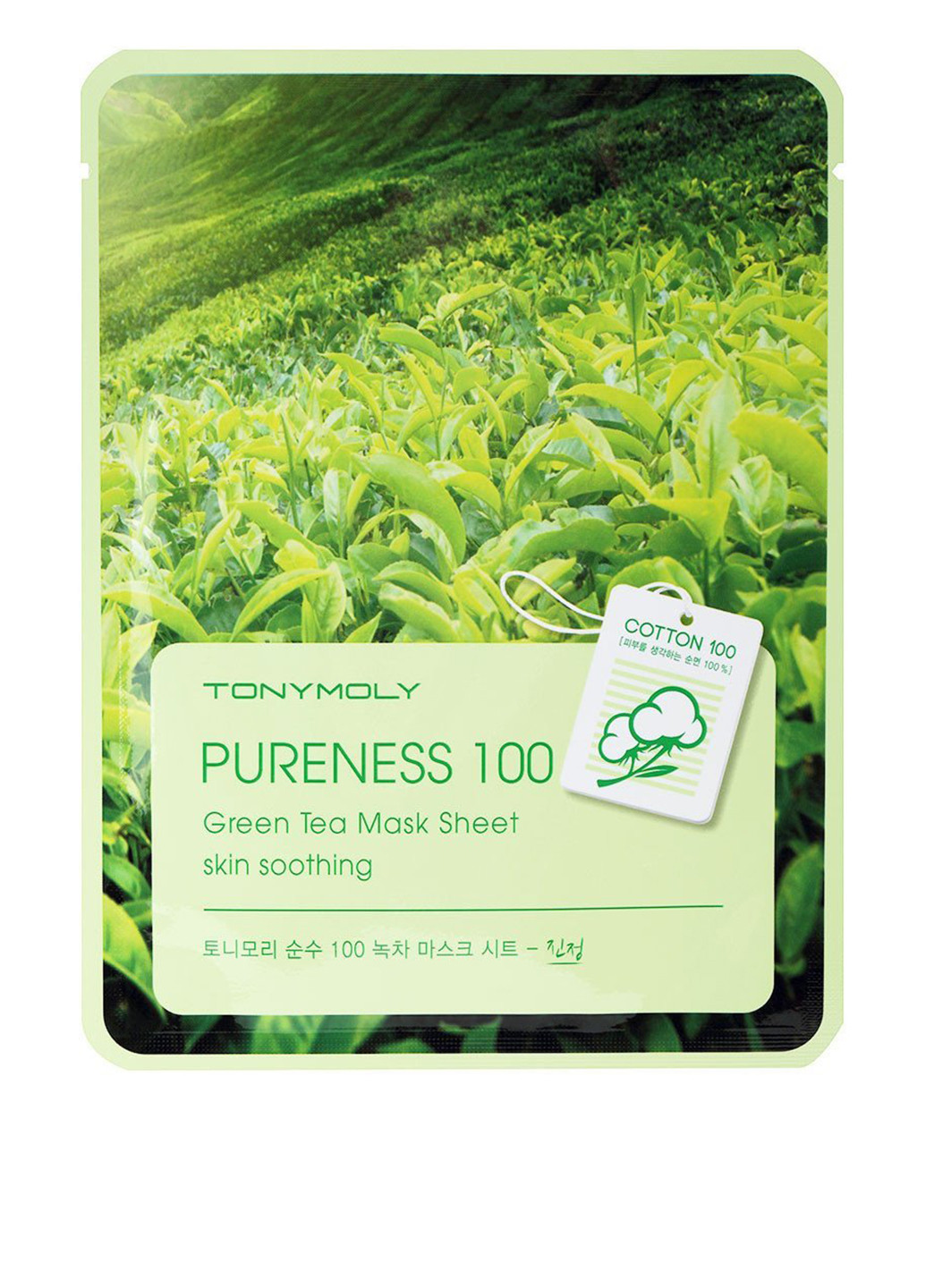 Маска для обличчя тканинна з екстрактом зеленого чаю Pureness 100, 21 мл Tony Moly (93670191)