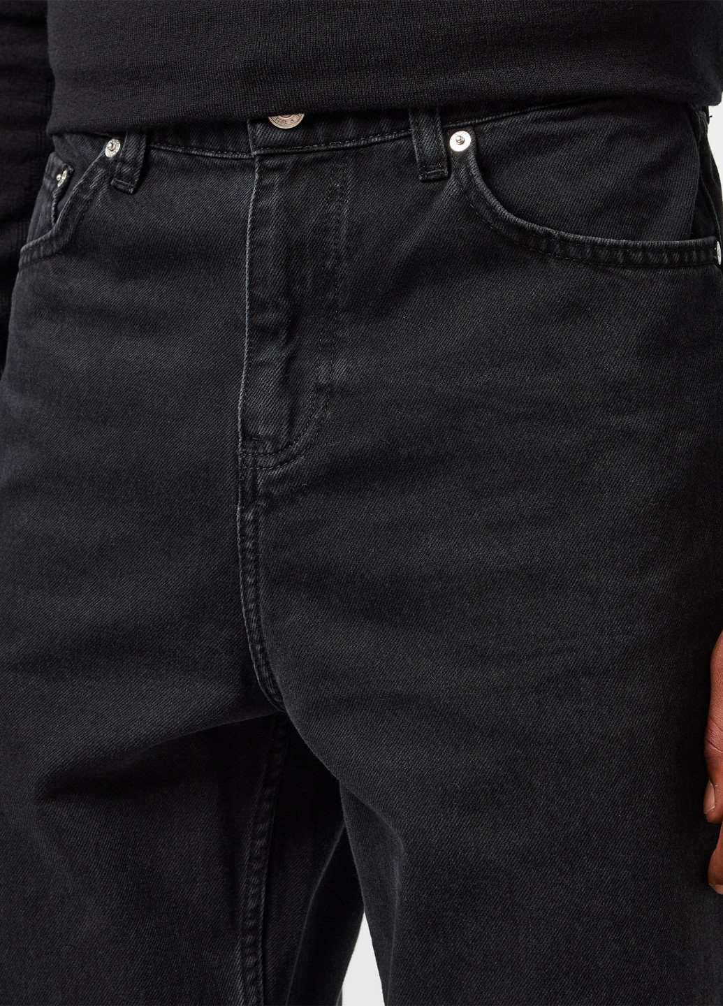 Черные демисезонные прямые джинсы Lacoste