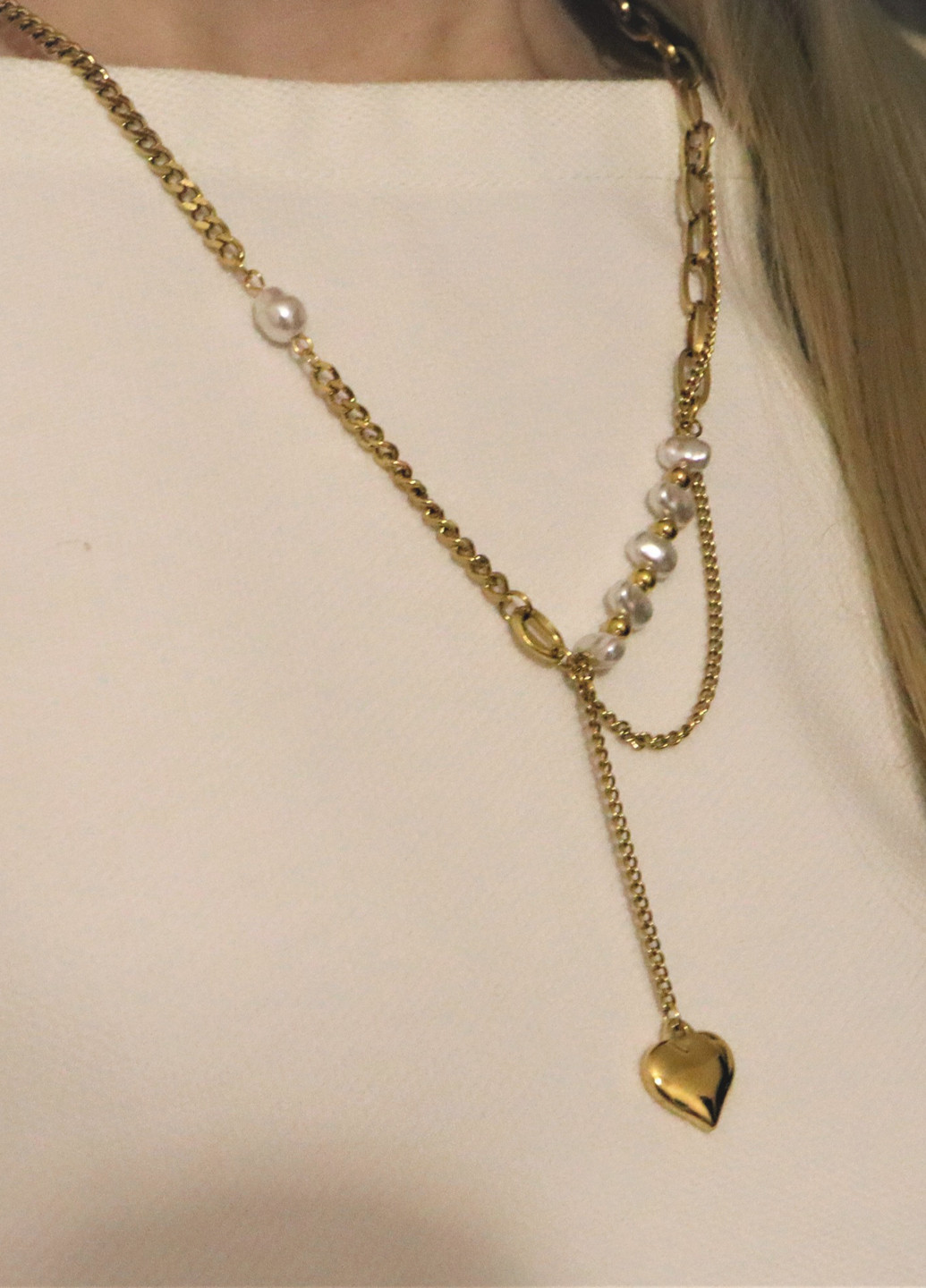 Ланцюжок двошаровий "Lady love 2", золотистий з підвіскою Анна Ясеницька (254281228)