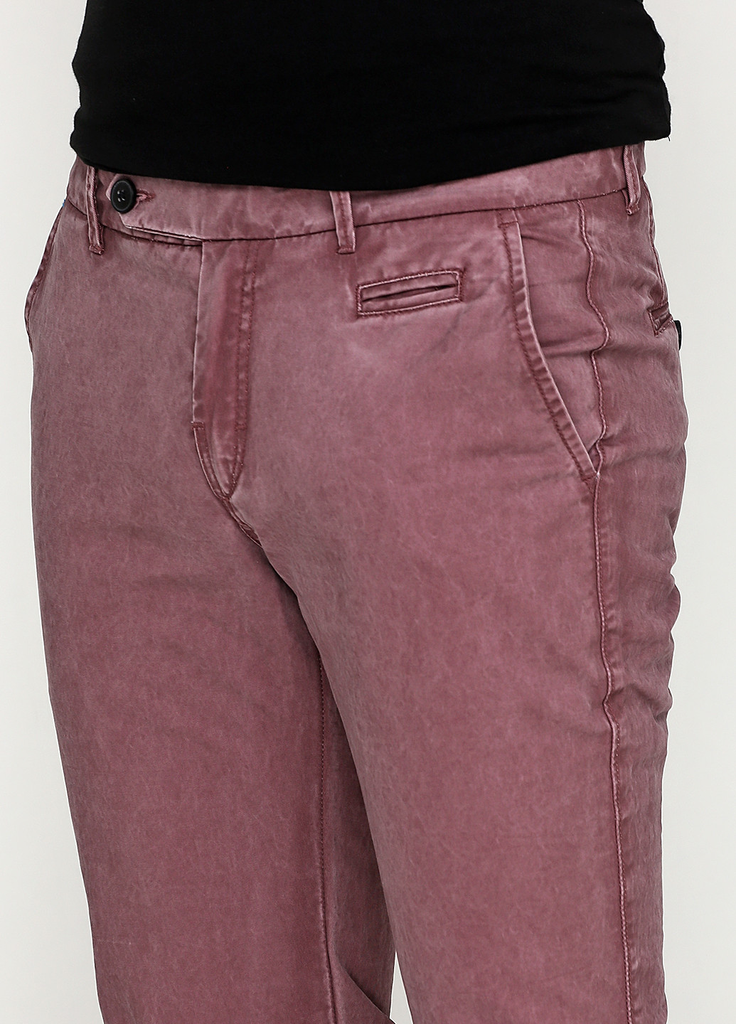Светло-бордовые кэжуал демисезонные прямые брюки Tom Tailor