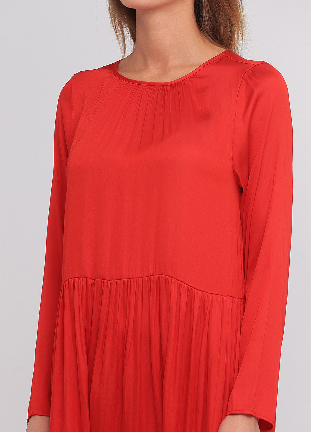 Красное кэжуал платье оверсайз H&M однотонное