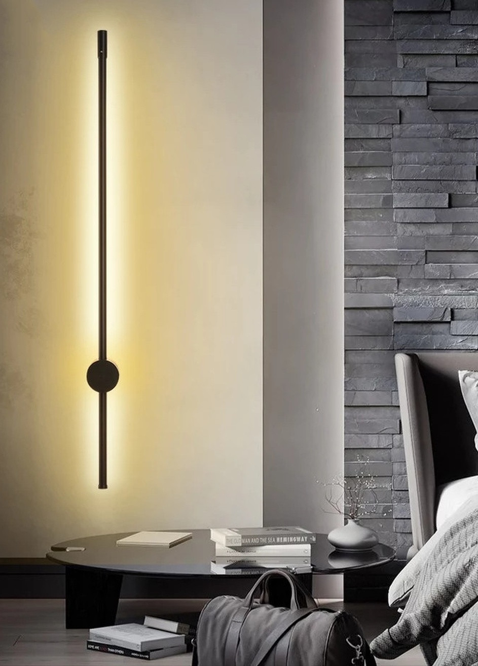 Бра настінна LED WJ014/1000-bk-k Чорний 11х102х6 див. Sunnysky (253625607)