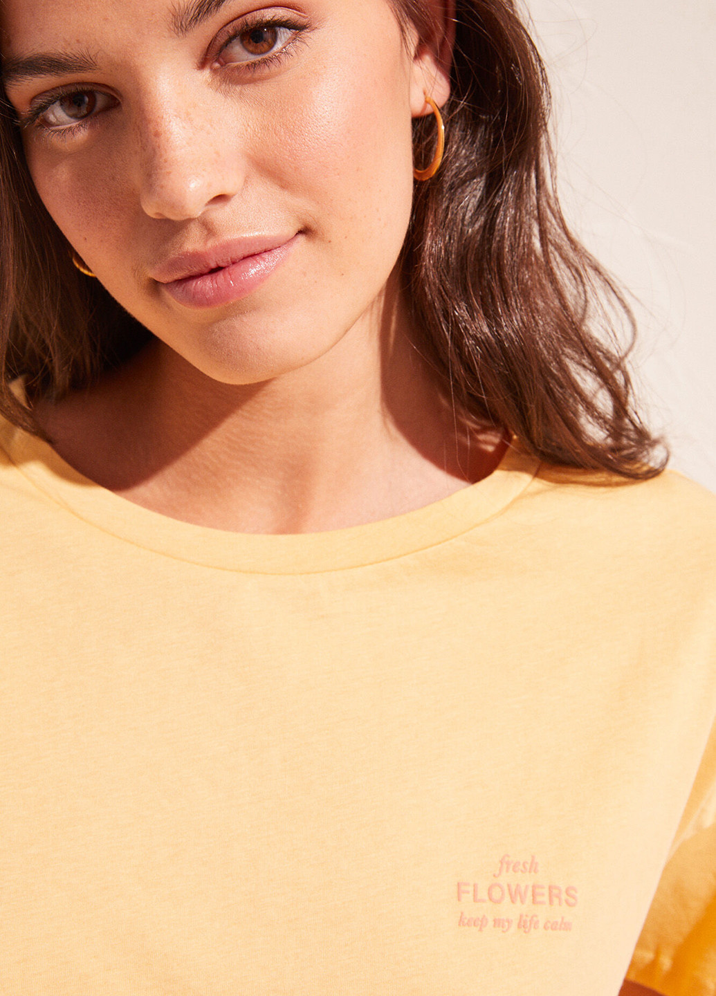 Желтая всесезон пижама (футболка, брюки) футболка + брюки Women'secret