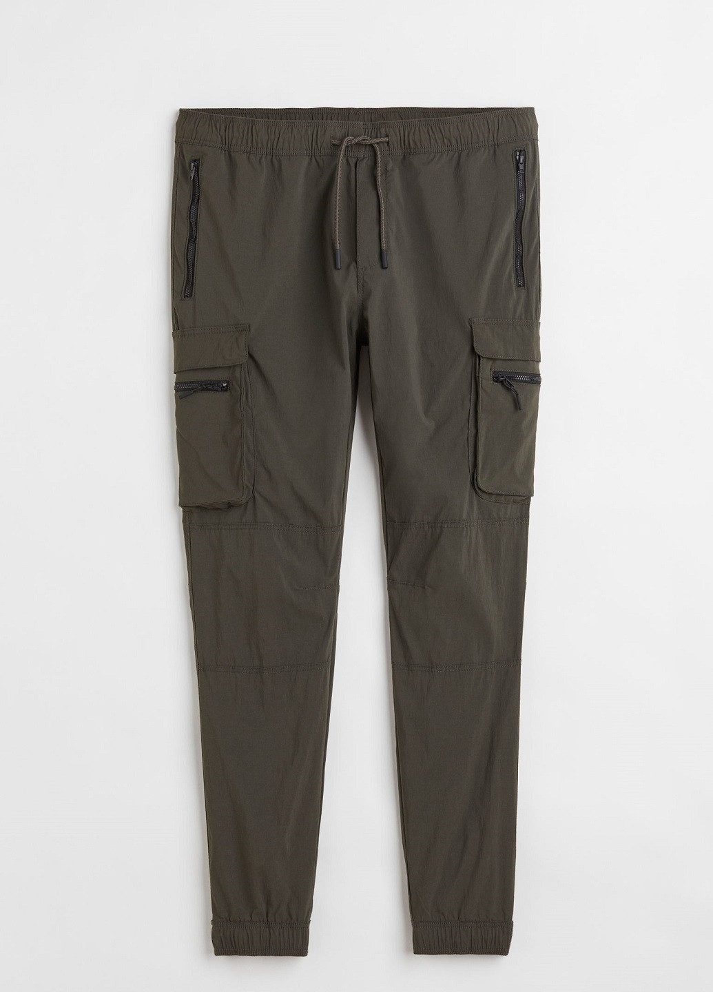 Темно-зеленые спортивные демисезонные брюки H&M