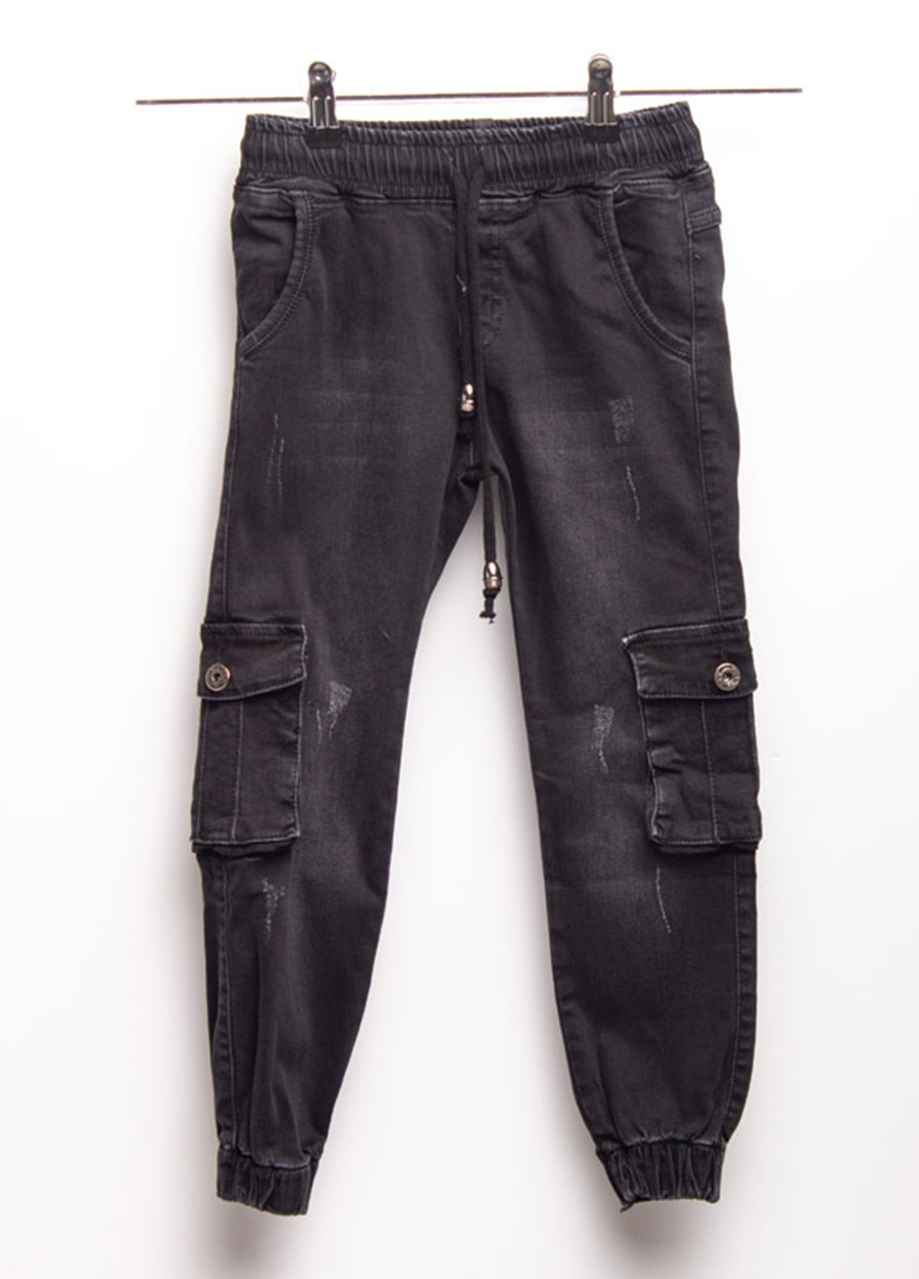 Темно-серые демисезонные карго, зауженные, джоггеры джинсы Altun