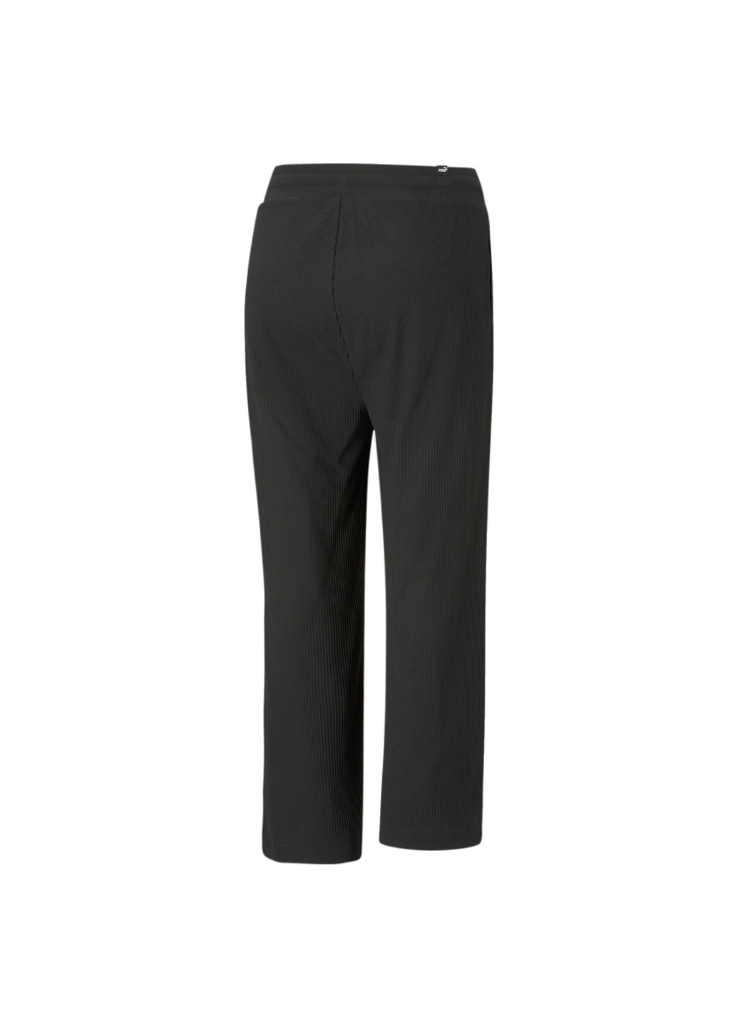 Штани Modern Basics Wide Women's Pants Puma однотонні чорні спортивні бавовна, поліестер, еластан