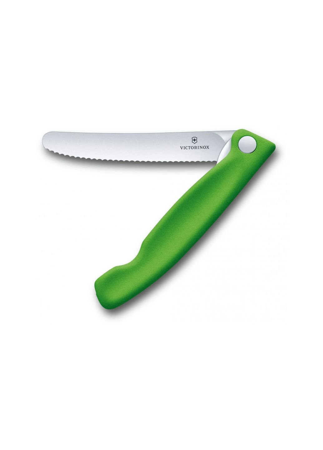 Кухонный нож SwissClassic Foldable Paring 11 см Serrated Green (6.7836.F4B) Victorinox (254082958)