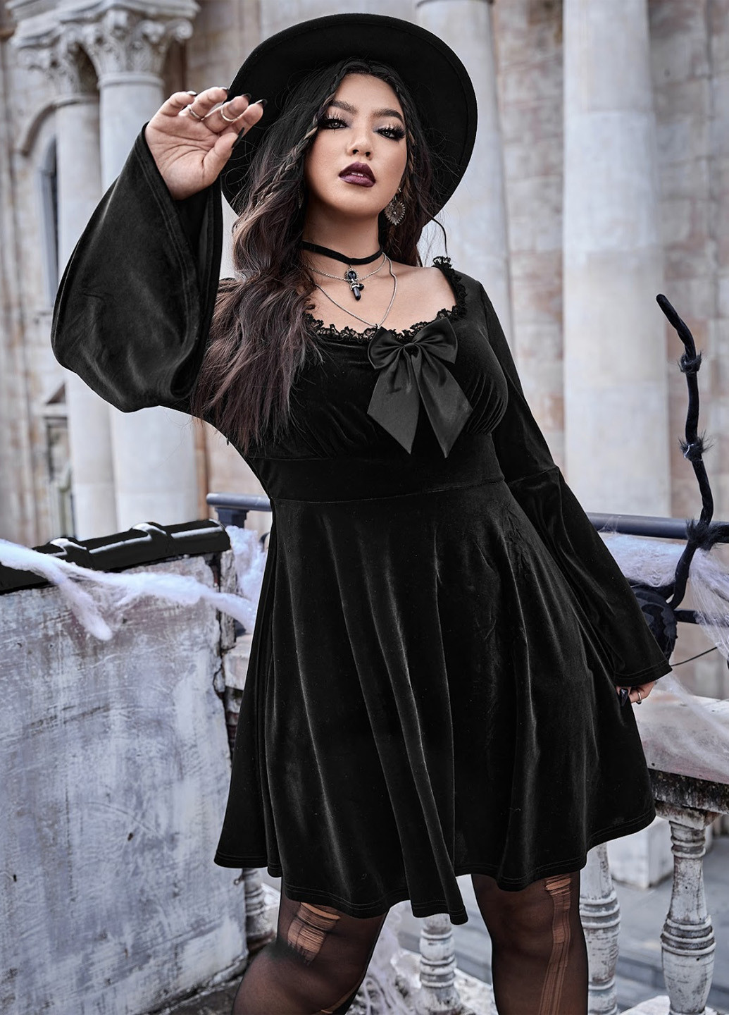 Чорна кежуал сукня кльош SHEIN однотонна