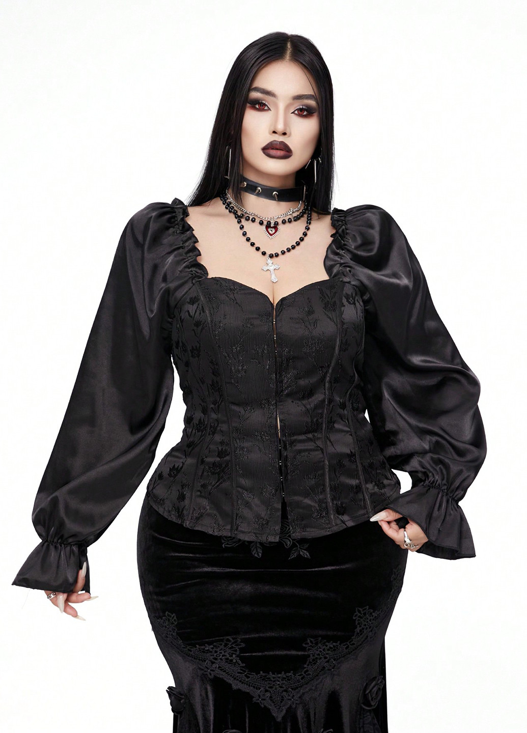 Чорна блуза SHEIN