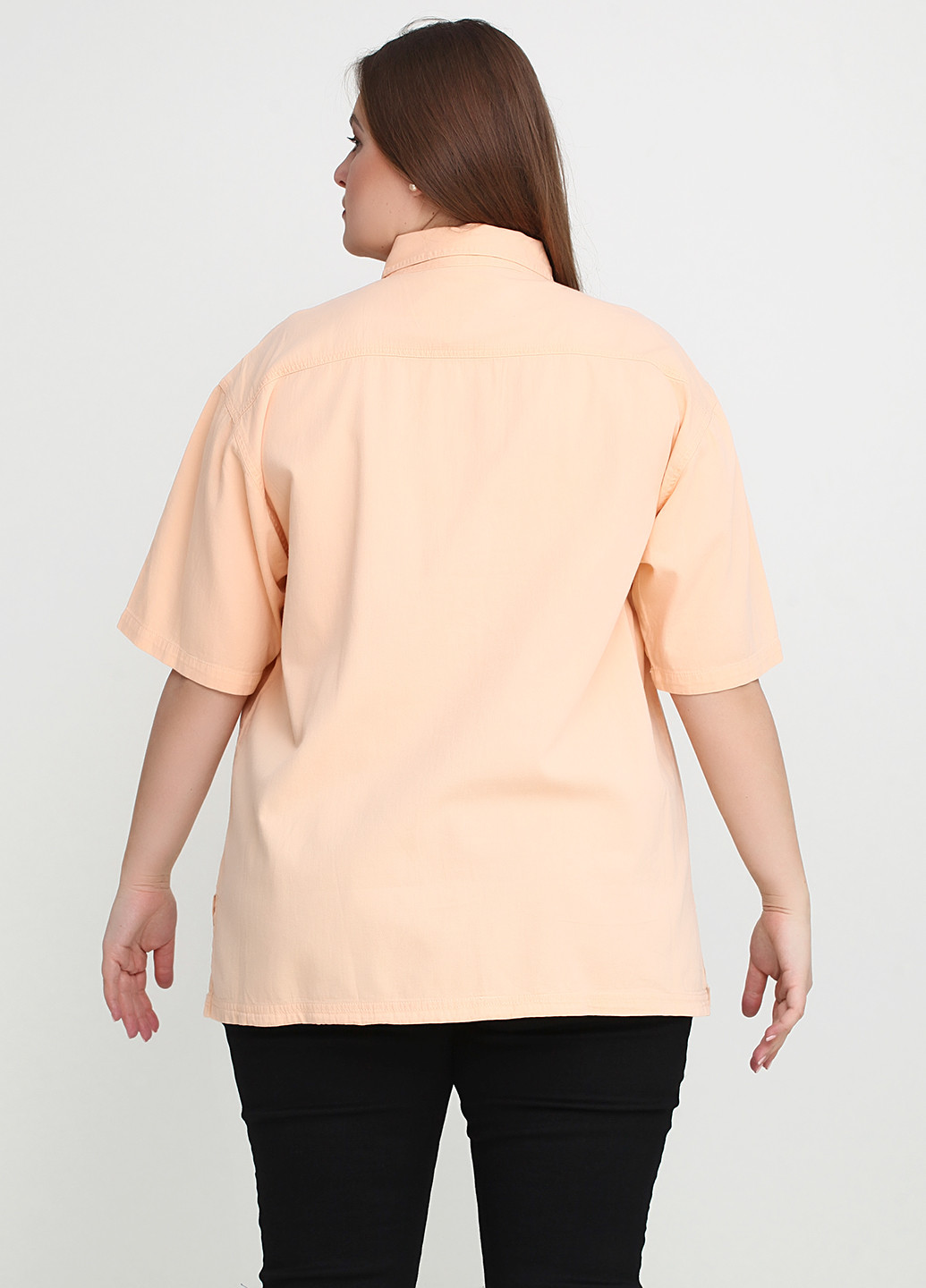 Персиковая кэжуал рубашка однотонная Las Olas