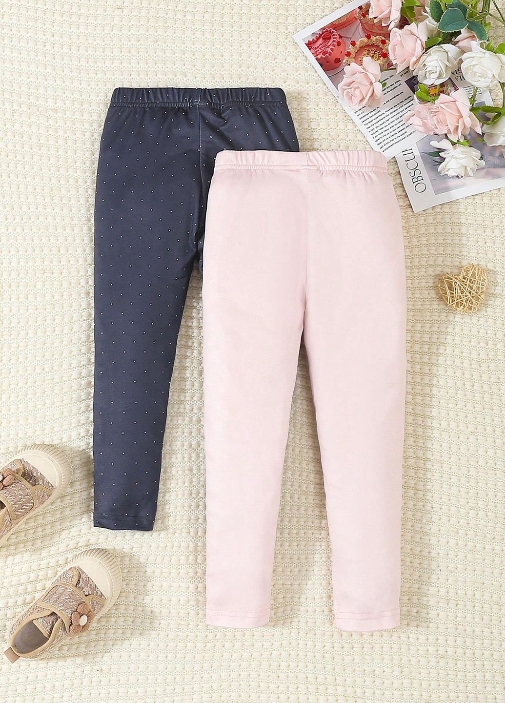 Комбинированные демисезонные леггинсы (2 шт.) SHEIN