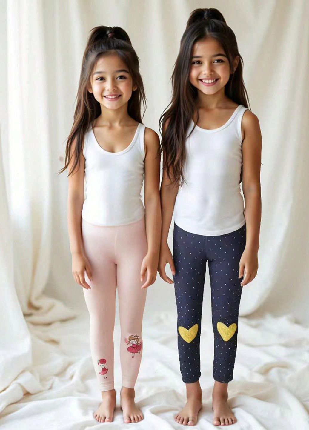 Комбинированные демисезонные леггинсы (2 шт.) SHEIN