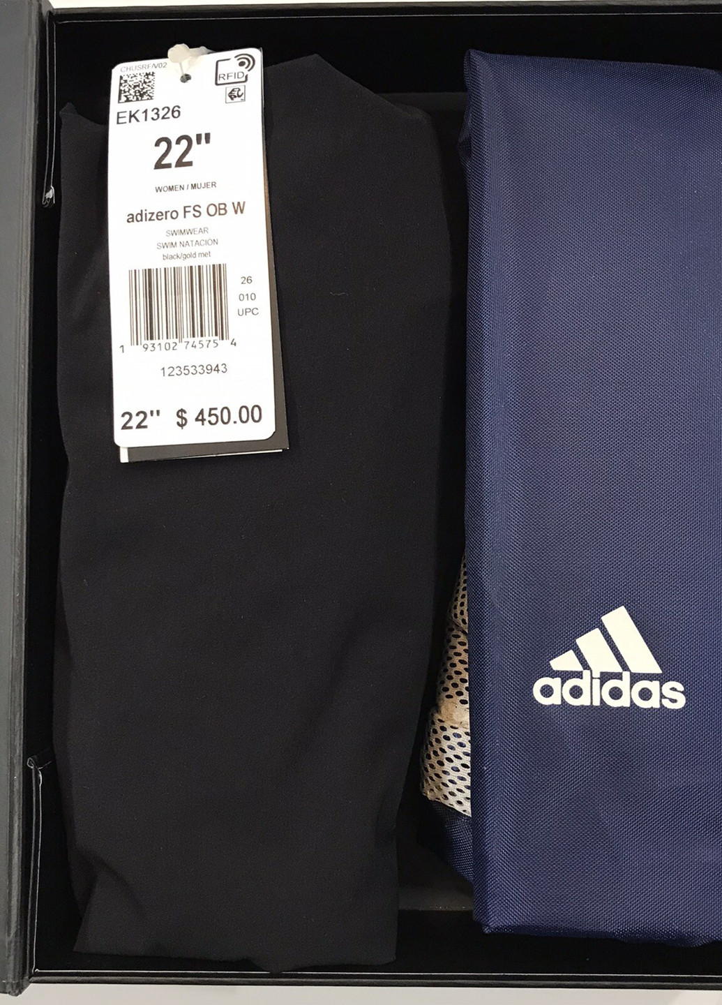 Чорний демісезонний купальник суцільний adidas