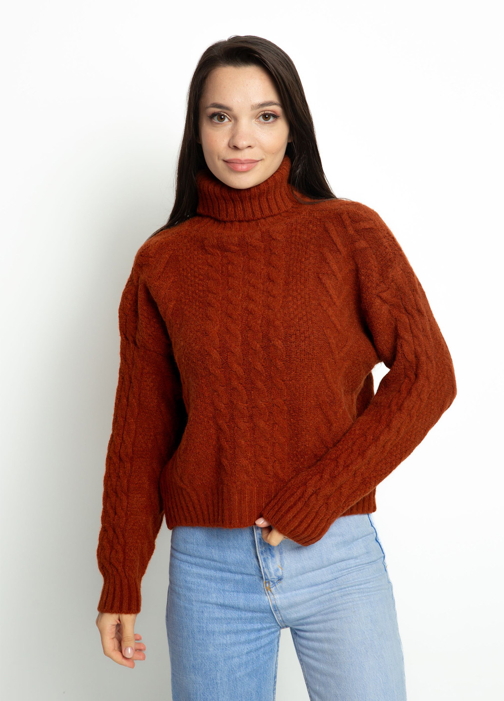 Теракотовий демісезонний светр Time of Style