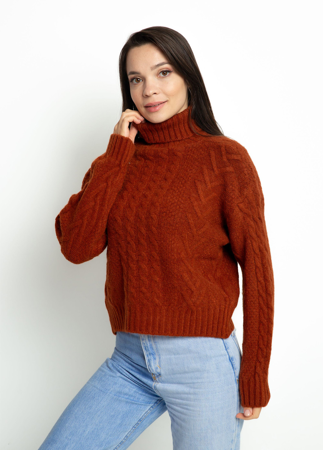 Теракотовий демісезонний светр Time of Style