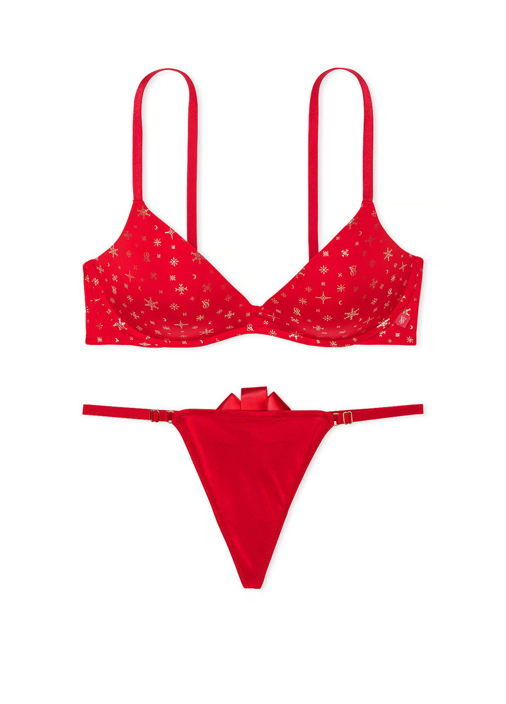 Красный демисезонный комплект (бюстгальтер, трусики) Victoria's Secret