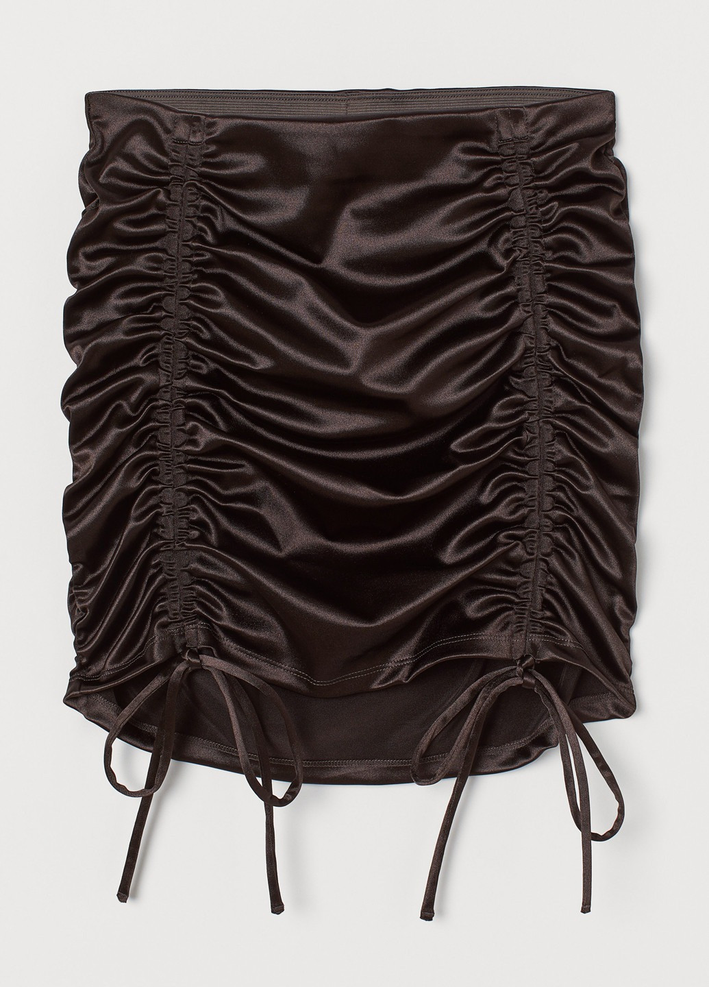 Темно-коричневая кэжуал однотонная юбка H&M