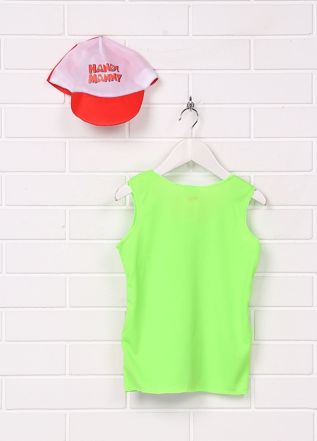Кислотно-зелений літній комплект (майка, кепка) Disney
