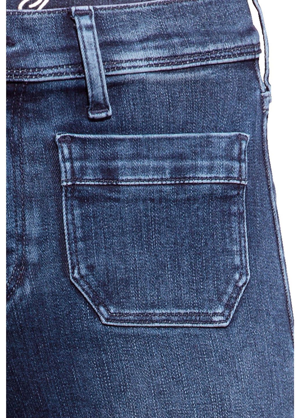Джинси H&M кльош однотонні сині джинсові бавовна