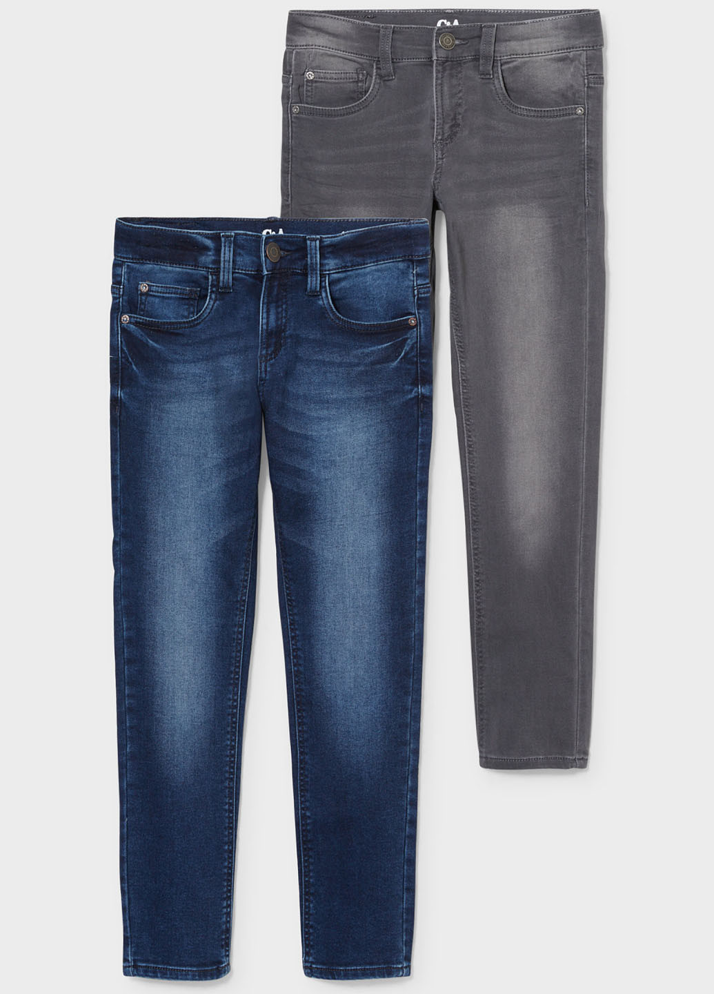 Комбинированные демисезонные зауженные джинсы (2 шт.) C&A