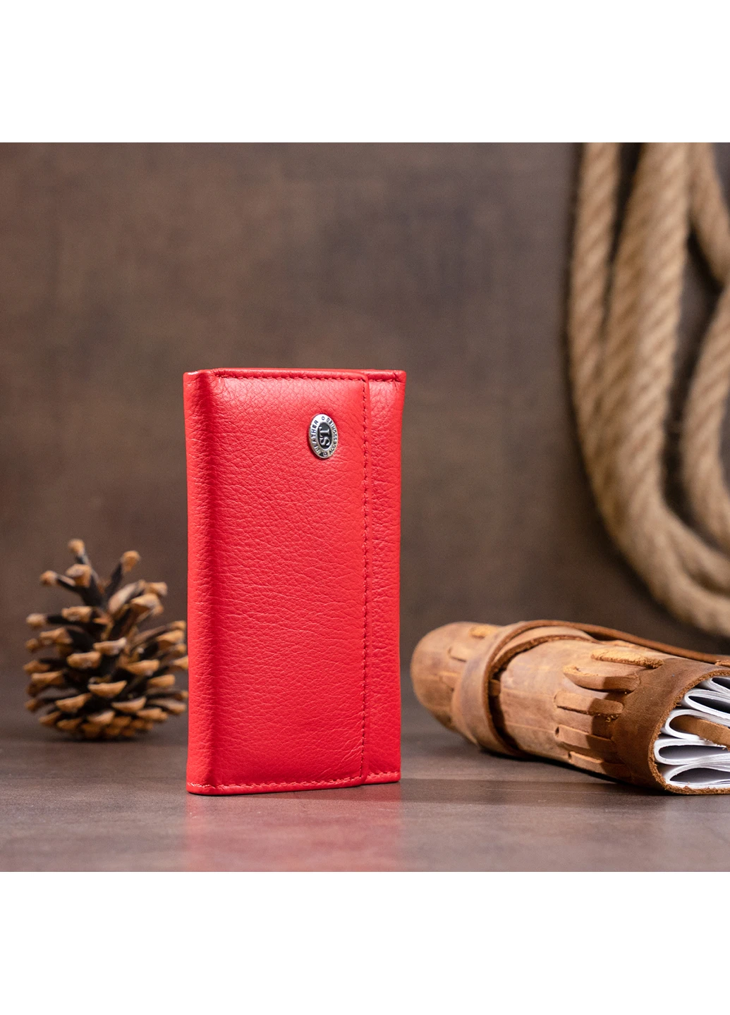 Женский кожаный кошелек-ключница 12,3х7,3х1 см st leather (229460608)