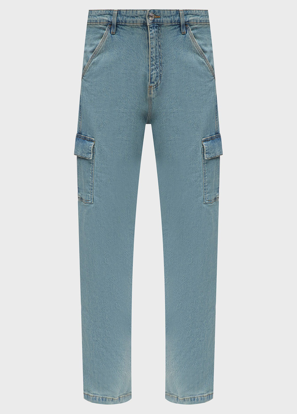 Голубые демисезонные карго джинсы Denim Project