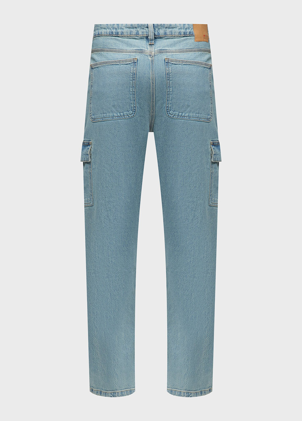 Голубые демисезонные карго джинсы Denim Project