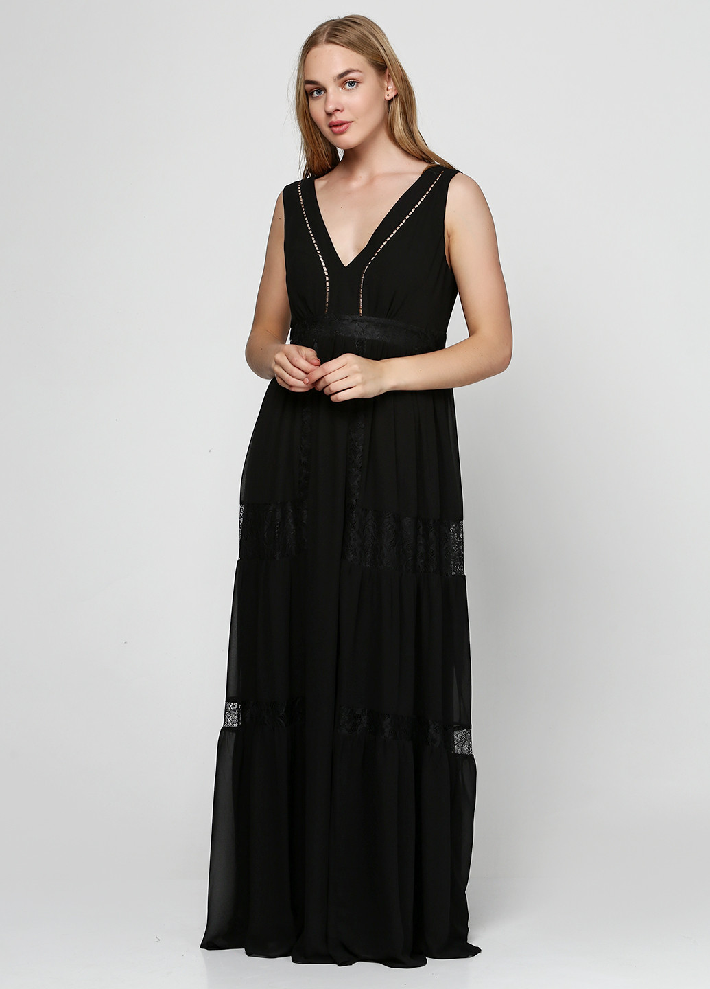 Черное вечернее платье Nenette однотонное