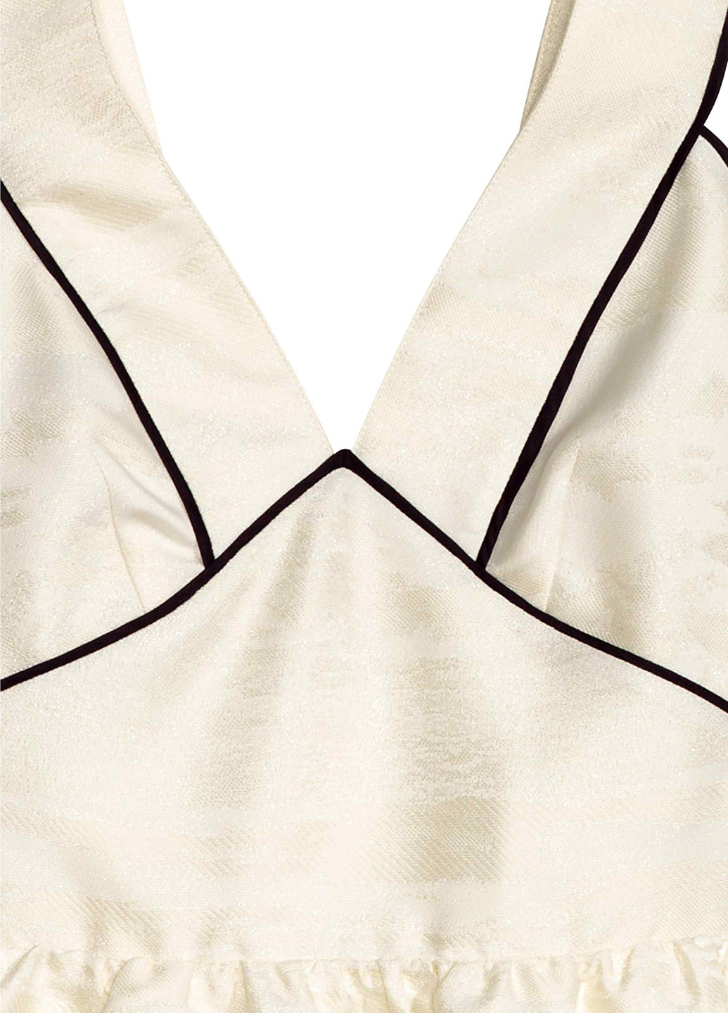 Молочное коктейльное платье колокол, с открытой спиной H&M однотонное