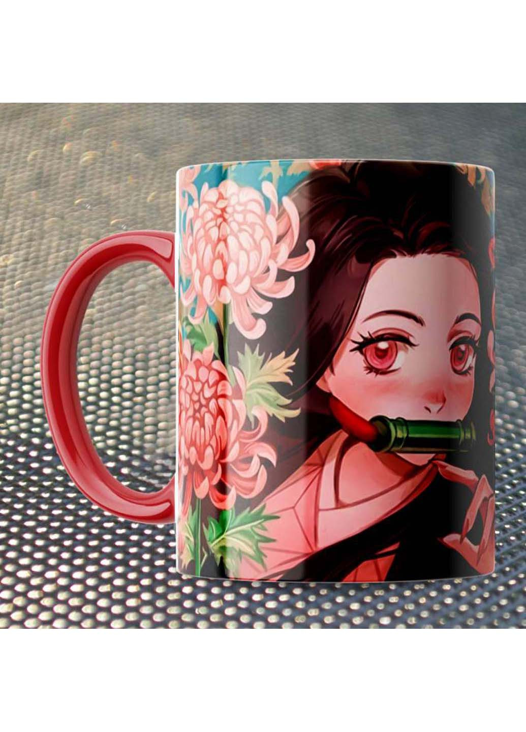 Чашка Fan Girl Незуко астры Клинок рассекающий демонов - Demon Slayer: Kimetsu no Yaiba 330 мл (254915195)