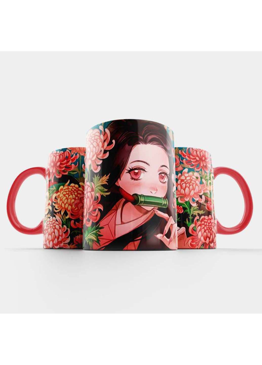 Чашка Fan Girl Незуко астры Клинок рассекающий демонов - Demon Slayer: Kimetsu no Yaiba 330 мл (254915195)