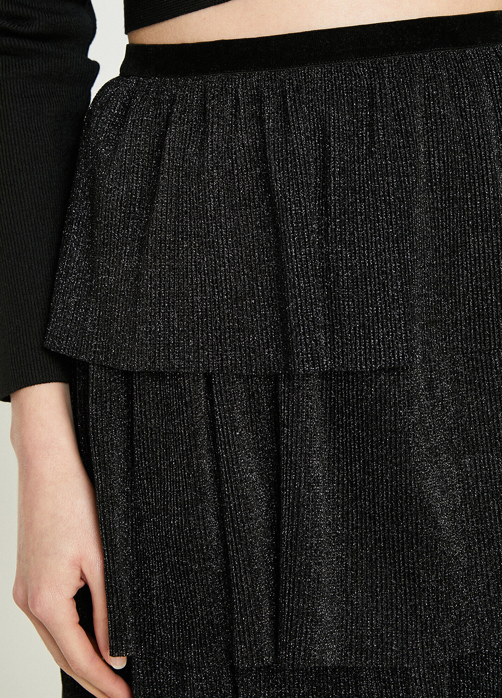 Черная кэжуал юбка KOTON а-силуэта (трапеция)