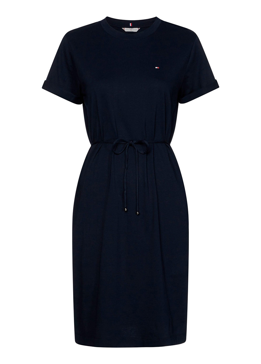 Темно-синее кэжуал платье платье-футболка Tommy Hilfiger однотонное