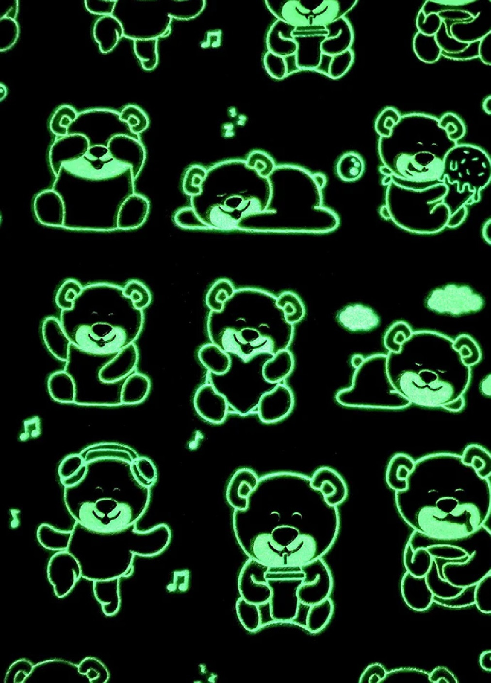 Дитячий плед, що світиться в темряві, покривало ковдра мікрофібра 100х135 см (473628-Prob) Блакитний з ведмедиками Unbranded (255708276)