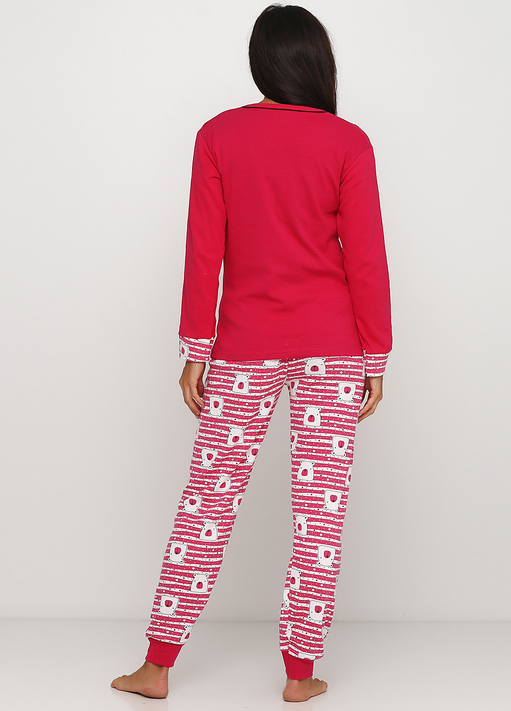 Малиновая всесезон пижама утепленная (лонгслив, брюки) лонгслив + брюки Rinda Pijama