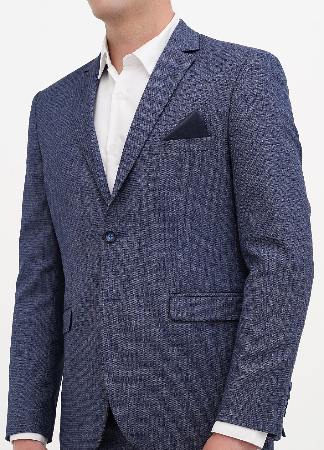 Світло-синій демісезонний костюм (піджак, штани) брючний Federico Cavallini