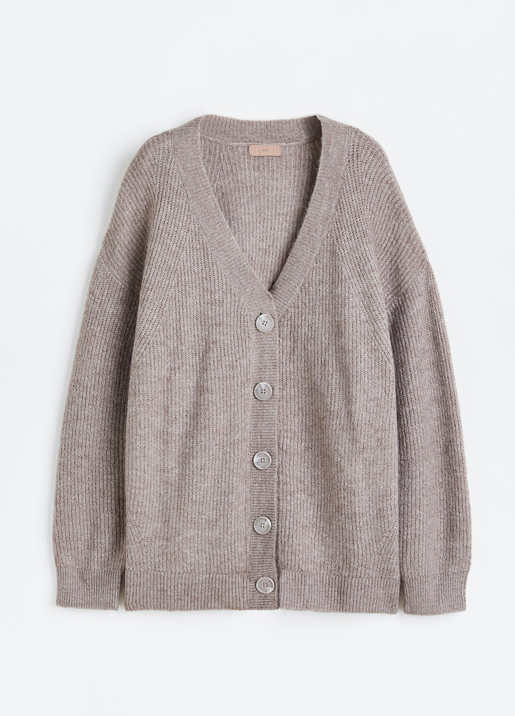 Кофейный зимний кардиган H&M