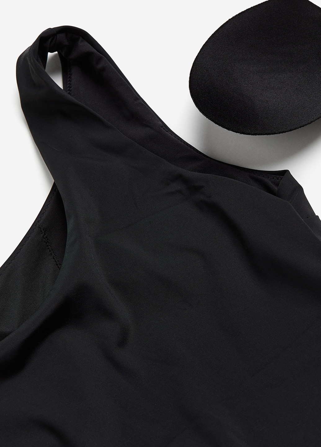 Черный летний купальник слитный H&M