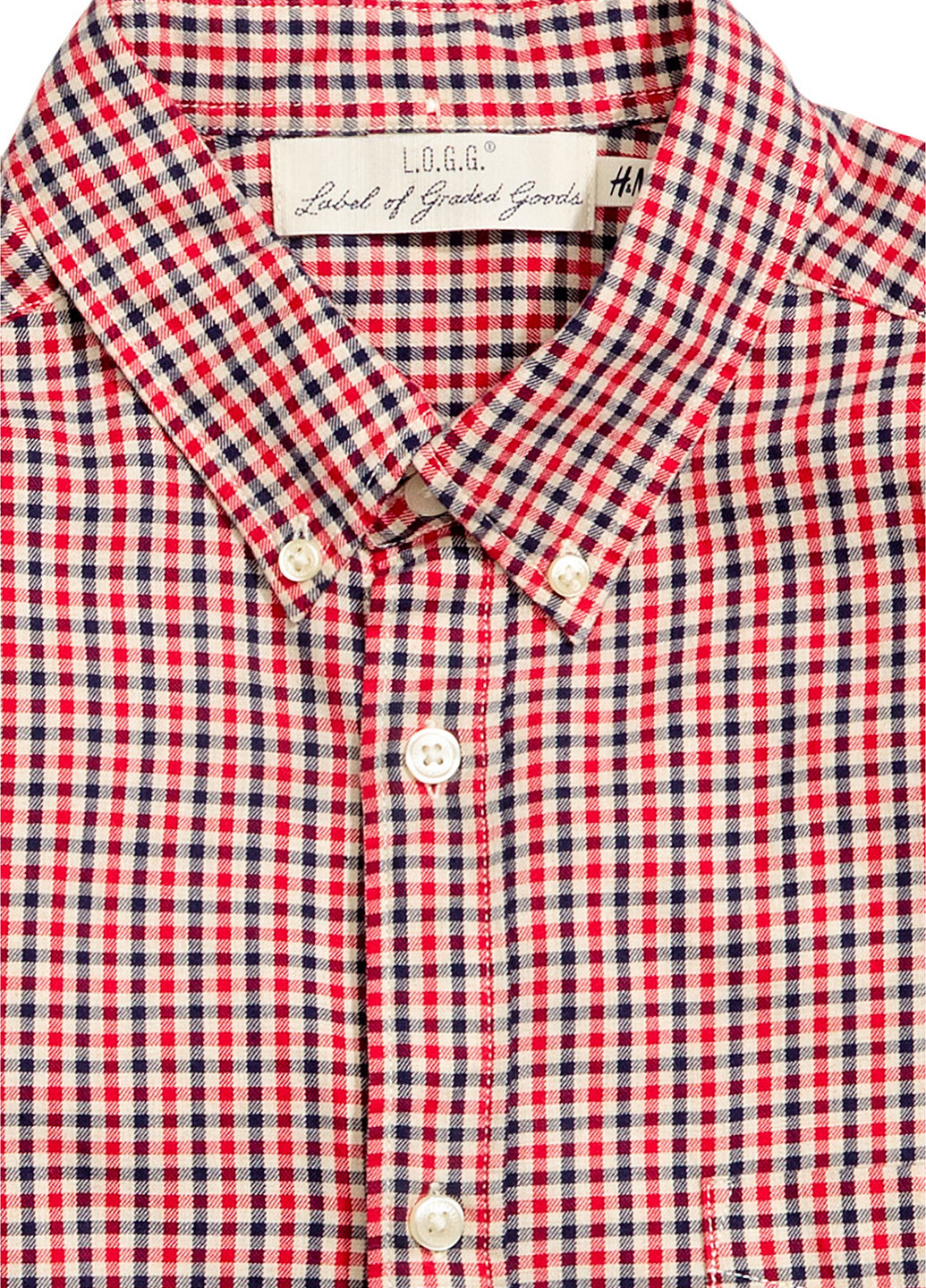 Красная кэжуал рубашка H&M