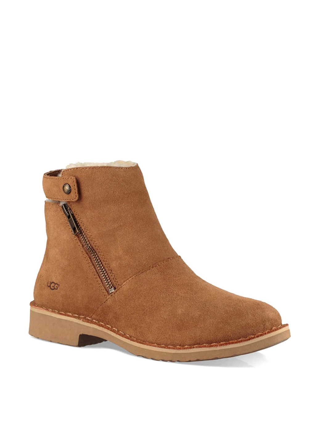 Осенние ботинки UGG без декора из натуральной замши