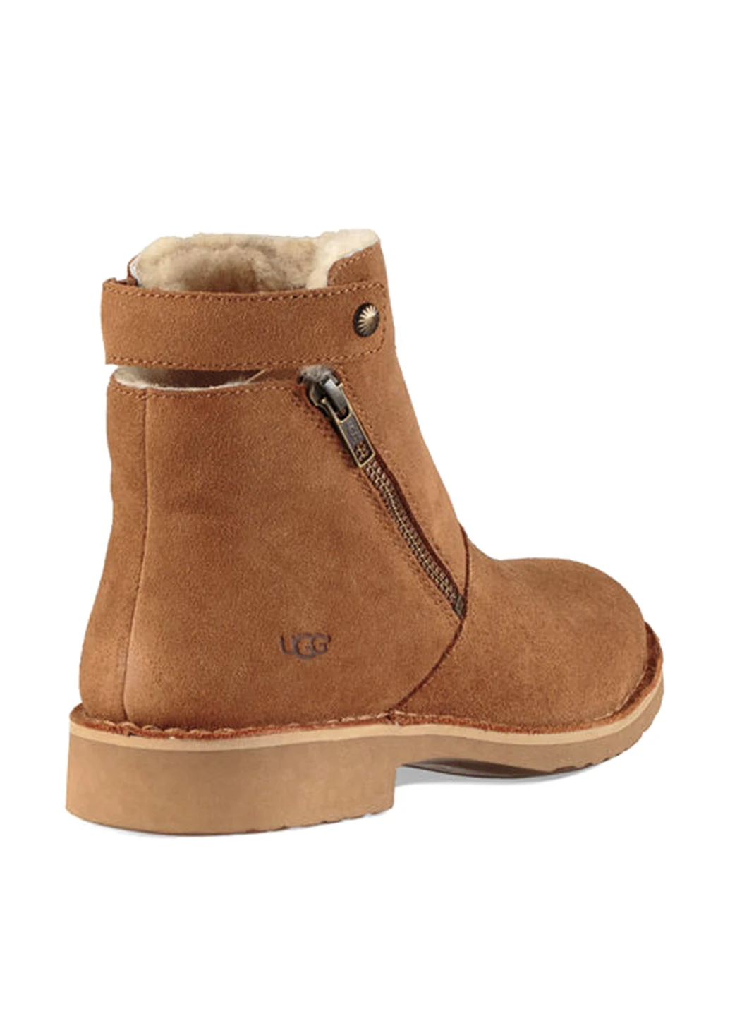 Осенние ботинки UGG без декора из натуральной замши
