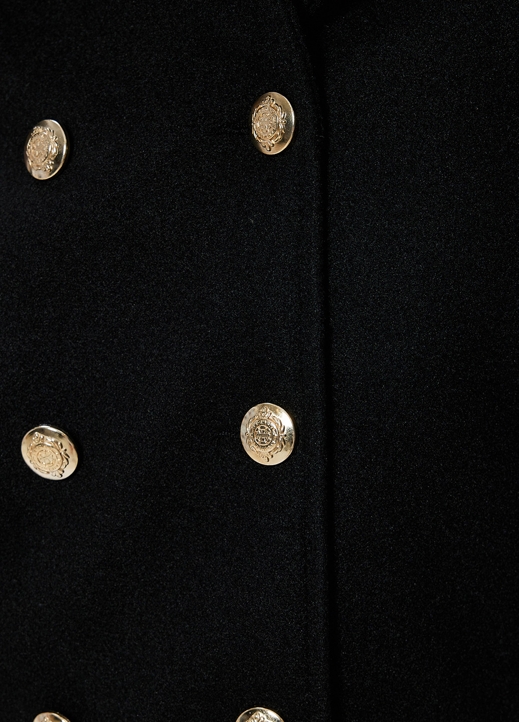 Черное Кэжуал полупальто двубортное KOTON однотонное