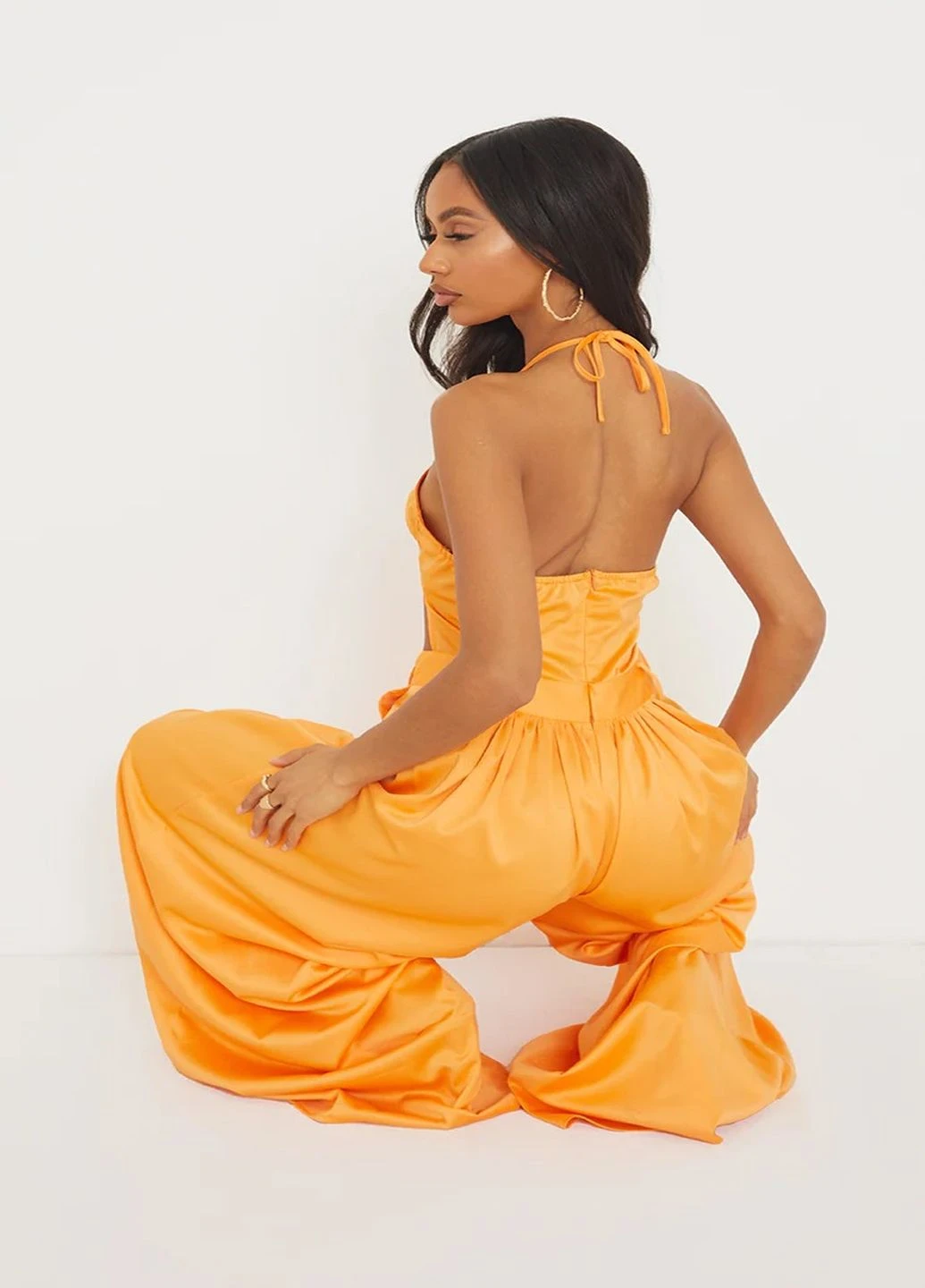 Комбінезон PrettyLittleThing однотонний помаранчевий