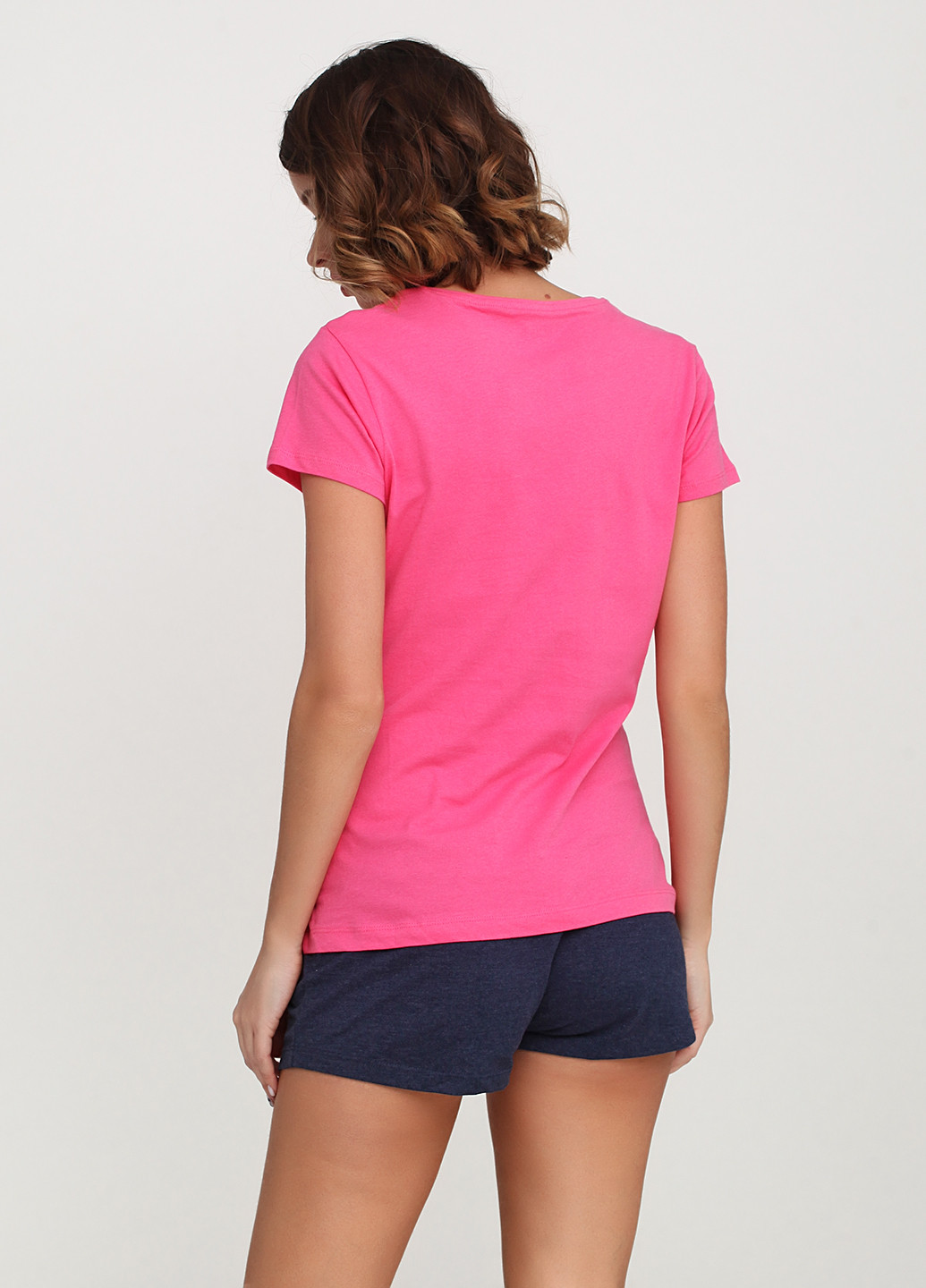 Розовая летняя футболка с коротким рукавом Primark