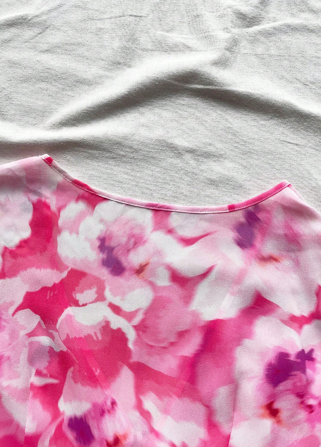 Розовая блуза с баской SHEIN