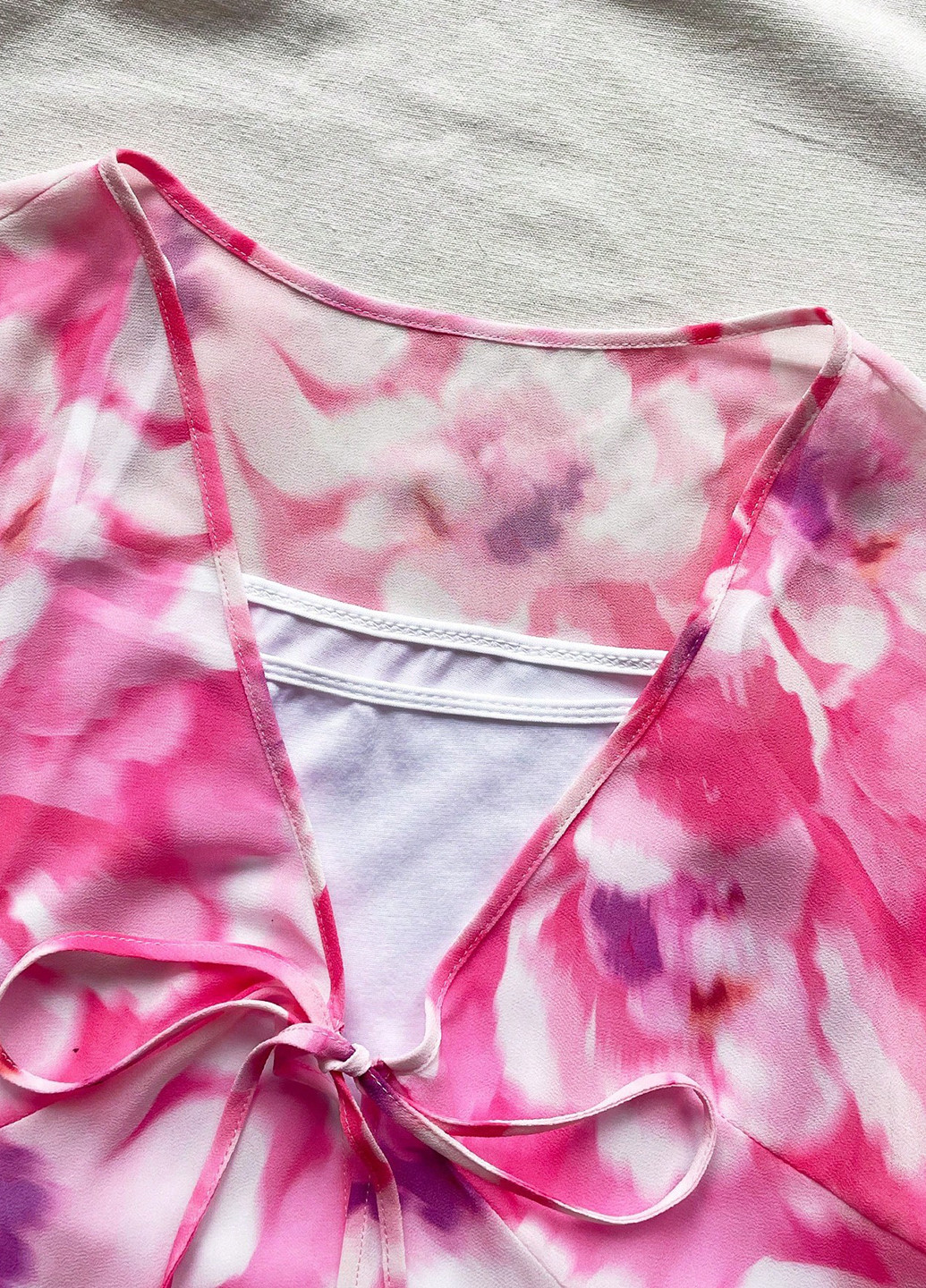 Розовая блуза с баской SHEIN