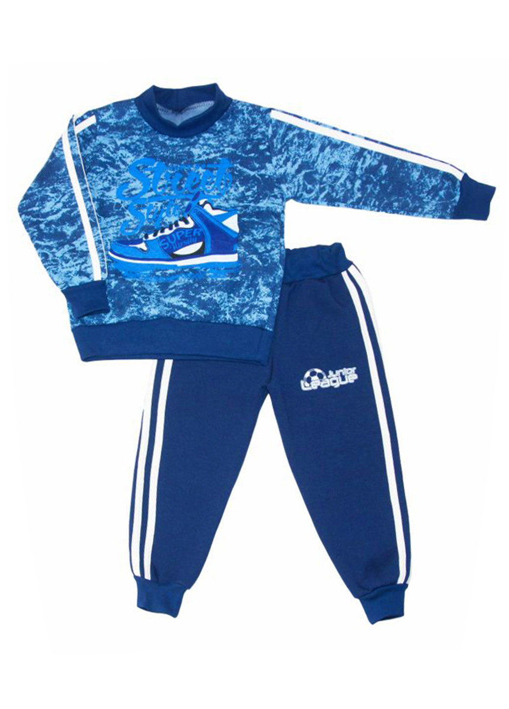 Синій демісезонний костюм (світшот, брюки) брючний BabiesBerries