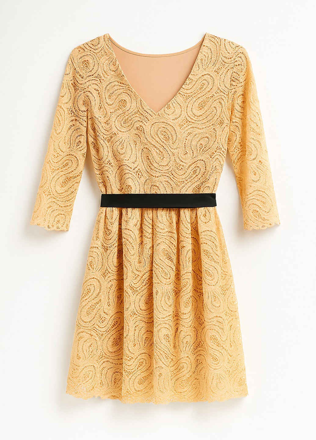 Світло-оранжева кежуал сукня кльош Sassofono однотонна