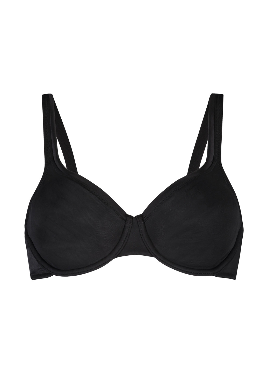 Чёрный балконет бюстгальтер Hunkemoller с косточками полиамид