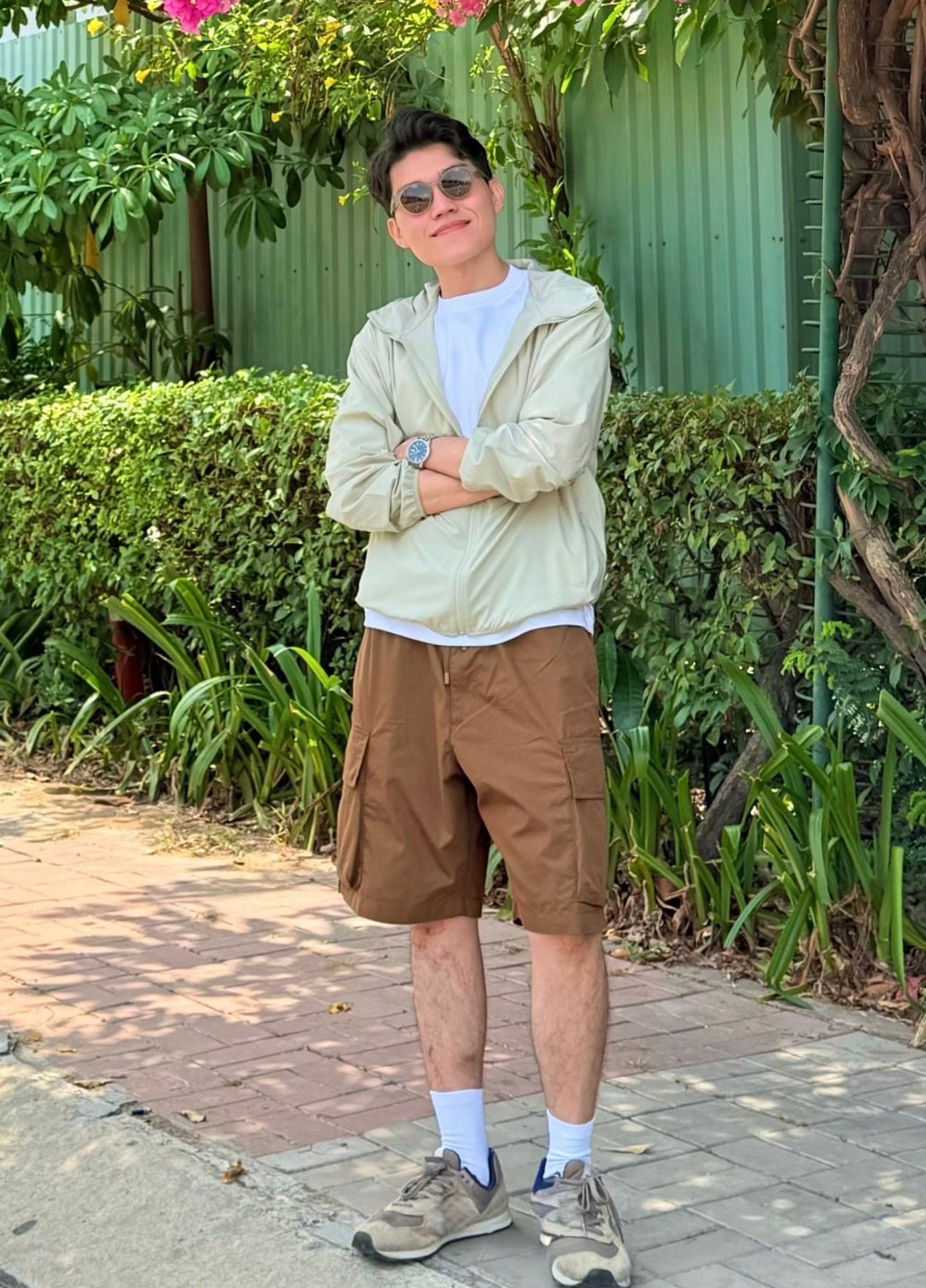 Светло-зеленая демисезонная ветровка Uniqlo